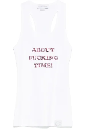 Stella McCartney Top, Dame, Hvid, M, Ærmeløs Racerback Top