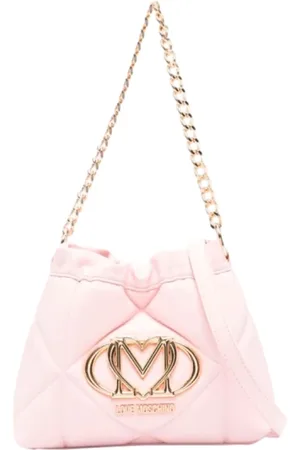 Moschino Taske, Dame, Lyserød, ONE SIZE, Uld, Quiltet Skuldertaske Rose