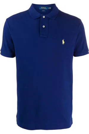 Ralph Lauren Top, Herre, Blå, S, Bomuld, Logo Broderet Polo Shirt