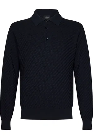 BRIONI Top, Herre, Blå, 2XL, Bomuld, Blå Polo Skjorte Forhøj Garderobe