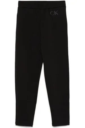 Calvin Klein Bukser, Dame, Sort, S, Satin, Satin Skræddersyede Sweatpants