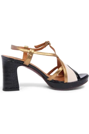 Chie Mihara Sko, Dame, Sort, 38 1/2 EU, Elegant KAT hælesandaler i bronze