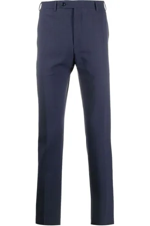 CANALI Bukser, Herre, Blå, 2XL, Uld, Mørkeblå Slim-Cut Uldbukser