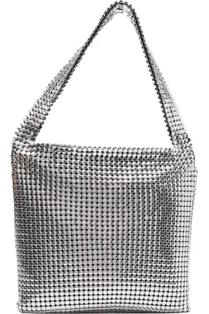 Paco rabanne Taske, Dame, Grå, ONE SIZE, Uld, Sølv Skuldertaske Stilfuld Model