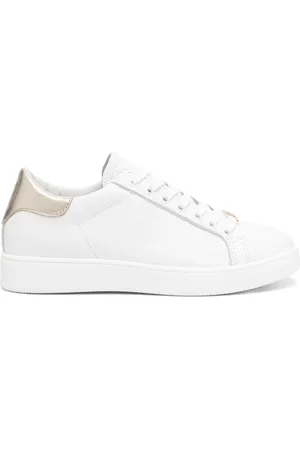 Twin-Set Sko, Dame, Hvid, 41 EU, Hvide Snøresneakers med Kontrastdetalje