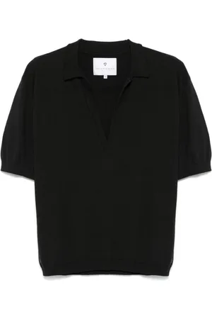 Seven Gauge Strik, Herre, Sort, 2XL, Sort Polo Krave Sweater