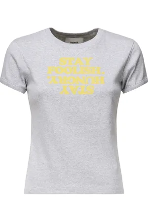 COPERNI Top, Dame, Grå, M, Bomuld, Stay Hungry Slim Fit T-shirt