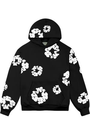 DENIM TEARS Sweathshirts & Hoodies, Herre, Sort, M, Bomuld, Sort bomuldskrans hættetrøje