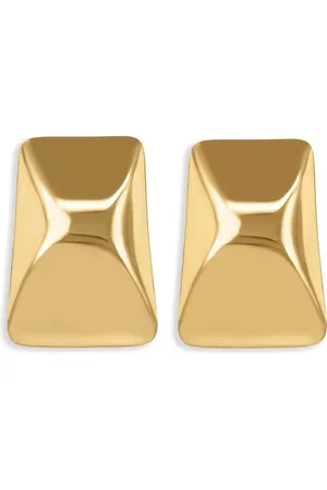 ANINE BING Tilbehør, Dame, Gul, ONE SIZE, Uld, Guldtonet Poleret Finish Øreringe Par