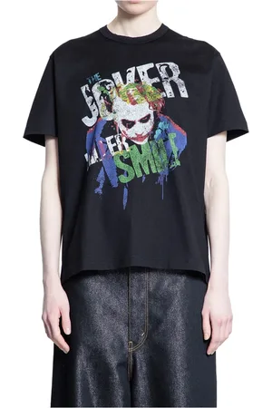 JUNYA WATANABE Top, Dame, Sort, S, Bomuld, Sort Grafisk Logo T-Shirt