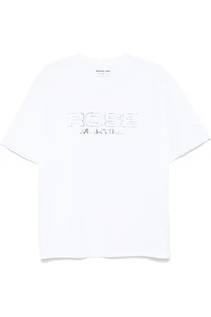 MARTINE ROSE Top, Herre, Hvid, M, Hvid Crew Neck Kortærmet T-shirt