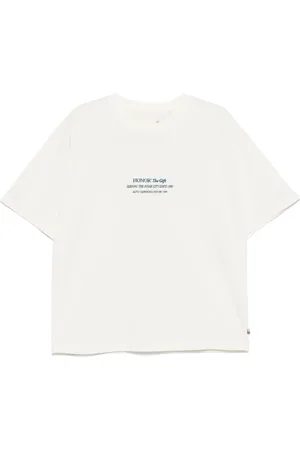 HONOR THE GIFT Top, Herre, Hvid, 2XL, Hvid Logo Broderet T-shirt
