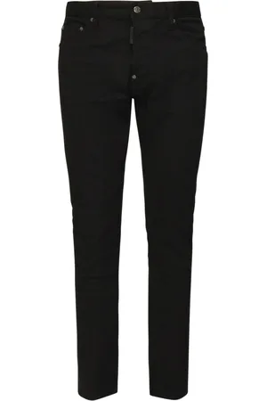 Dsquared2 Jeans, Herre, Sort, XL, Bomuld, Sorte Jeans 5 Lommer Bukser