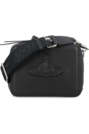 Vivienne Westwood Taske, Dame, Sort, ONE SIZE, Uld, Sort Læder Skuldertaske med Lynlås
