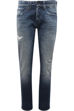 Cycle Jeans, Herre, Blå, W30, Komfort Skinny Mørk Ødelagt Blå Jeans