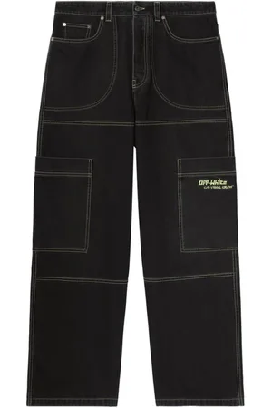 OFF-WHITE Jeans, Herre, Sort, W30, Tyl, Irregulære Cargo Jeans