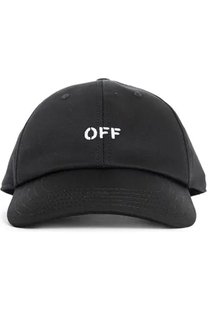 OFF-WHITE Tilbehør, Herre, Sort, ONE SIZE, Bomuld, Sort Drill Baseball Cap Broderet Stempel