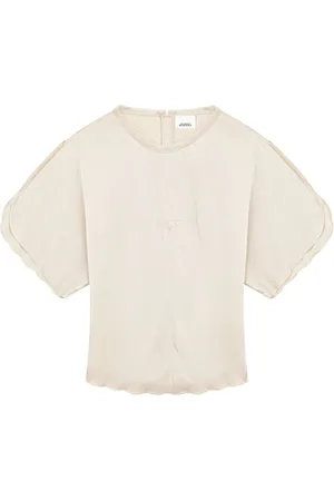 Isabel Marant Bluser & Skjorter, Dame, , XS, Satin, Satin Finish Kjole med Bølgekant