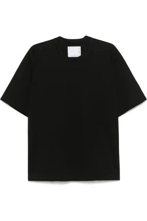 SACAI Top, Herre, Sort, L, Sort Crew Neck Kortærmet T-shirt
