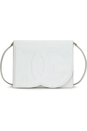 Dolce & Gabbana Taske, Dame, Hvid, ONE SIZE, Uld, Hvid DG Logo Crossbody Taske