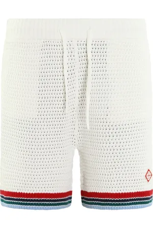 Casablanca Shorts, Herre, Hvid, S, Sporty Crochet Shorts til mænd