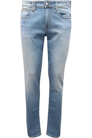 Cycle Jeans, Herre, Blå, W31, Blå Skinny Blegede Ødelagte Touch Jeans
