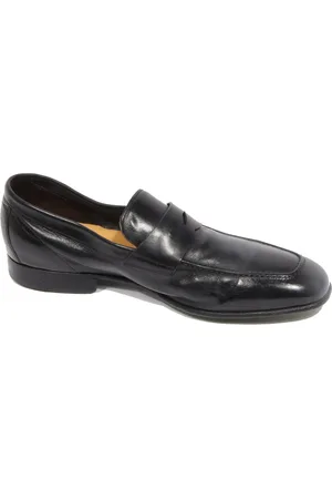 Green george Sko, Herre, Sort, 44 EU, Læder, Læder Loafer Sko Made in Italy