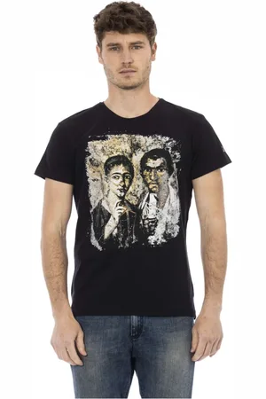 Trussardi Top, Herre, Sort, XL, Casual T-shirt med korte ærmer og rund hals