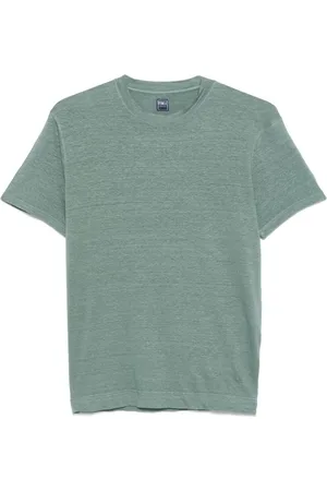 FEDELI Top, Herre, Grøn, 3XL, Linned, Kortærmet linned T-shirt