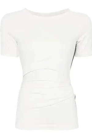 Y-3 Top, Dame, Hvid, XS, Hvid Crew Neck Raglan Ærme T-shirt