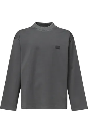 Dolce & Gabbana Top, Herre, Grå, M, Bomuld, Grå Bomuld Ribstrikket Sweater