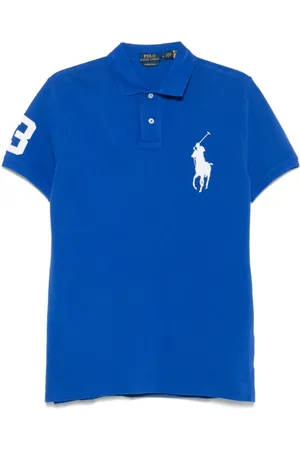 Ralph Lauren Top, Herre, Blå, 2XL, Bomuld, Blå Bomuld T-shirt til Mænd