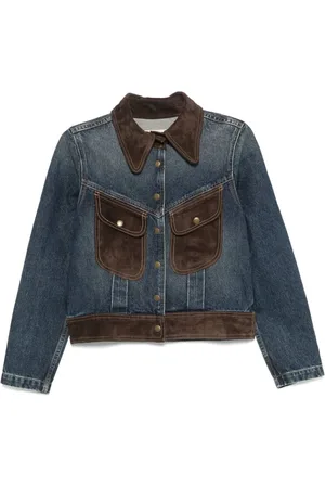 NILI LOTAN Jakke, Dame, Blå, M, Denim, Indigo overtøj med trykknaplukning