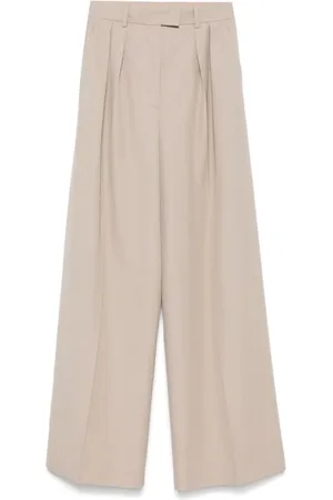 ANINE BING Bukser, Dame, , XS, Taupe Bukser med Frontknap