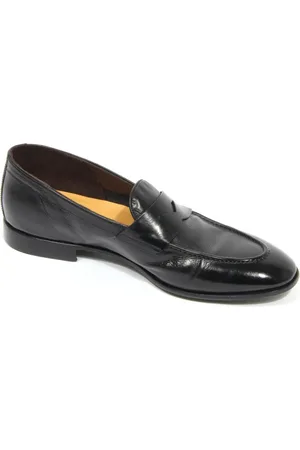 Green george Sko, Herre, Sort, 43 1/2 EU, Læder, Vintage læder loafer