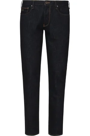 Emporio Armani Jeans, Herre, Blå, W36, Bomuld, 5-lomme Jeans