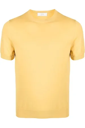 Mauro Ottaviani Top, Herre, Gul, 3XL, Bomuld, Smør Gul Bomuld T-shirt