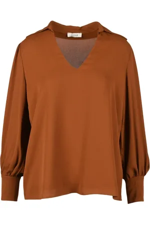 Think! Bluser & Skjorter, Dame, Brun, XS, Polyester, Polyester Bluse - Model: Blusa