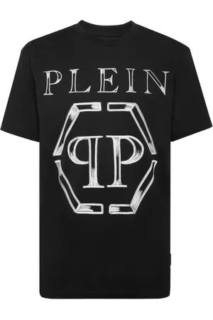 Philipp Plein Top, Herre, Sort, L, Uld, Stilfuld T-shirt med unikt design