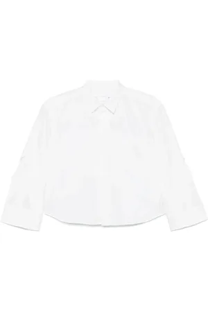SACAI Bluser & Skjorter, Dame, Hvid, M, Hvid Knappet Lomme Skjorte