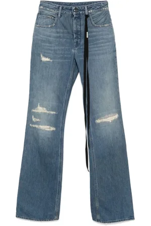 ANN DEMEULEMEESTER Jeans, Dame, Blå, W27, Lysblå Ripped Jeans med Klassiske Lommer