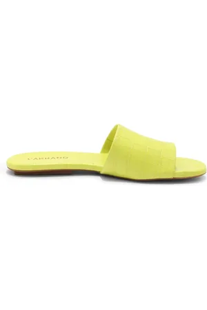 CARRANO Sko, Dame, Grøn, 37 EU, Læder, Læder Tøfler Croco Lime Stil