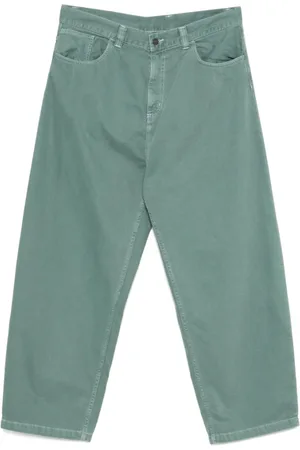 Carhartt Jeans, Herre, Grøn, M, Grøn Klassiske Jeans med Kontrastsyning