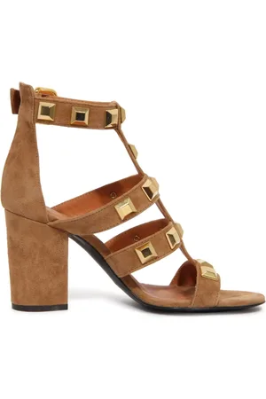 Via Roma Sko, Dame, Brun, 36 EU, Sandal i ruskind Made in Italy