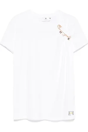 Elisabetta Franchi Top, Dame, Hvid, S, Uld, Stilfuld Strik Trøje til Kvinder