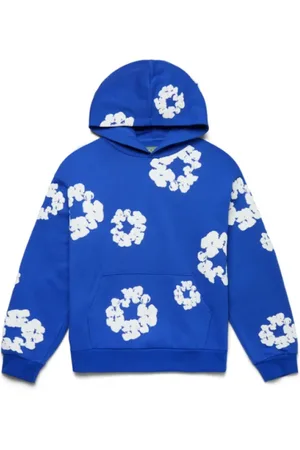 DENIM TEARS Sweathshirts & Hoodies, Herre, Blå, L, Elektrisk Blå Hættetrøje