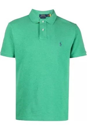 Ralph Lauren Top, Herre, Grøn, L, Bomuld, Grøn poloshirt med slim fit og logo