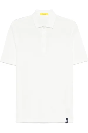 DRUMOHR Top, Herre, Hvid, 2XL, Bomuld, Hvid Bomuldspolo Ss25