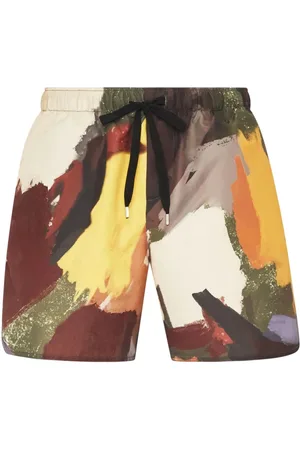 J.W.Anderson Shorts, Herre, Flerfarvet, XL, Rust Rød Badeshorts Elastisk Talje