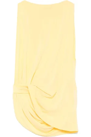 Jacquemus Top, Dame, Gul, M, Solnedgang Gul Twist Detaljeret Top